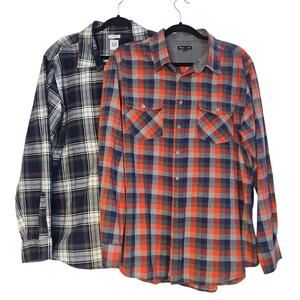 Gap Mens Plaid Button Down Casual Shirt size XL 2
